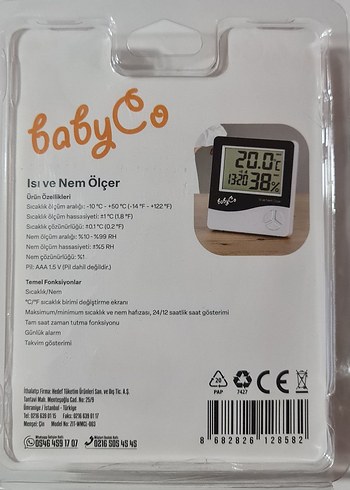 babyCo Dijital Sıcaklık ve Nem Ölçer - Görsel 7