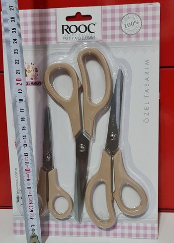 ROOC 3 lü çok amaçlı makas seti. AÇIK SÜTLÜ KAHVE - Görsel 2
