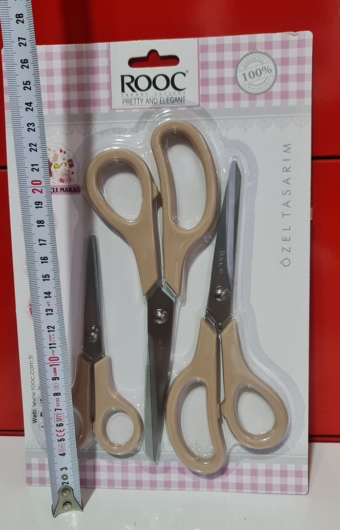 ROOC 3 lü çok amaçlı makas seti. AÇIK SÜTLÜ KAHVE - Görsel 2