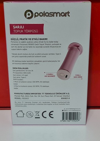 Polosmart PBS803 Şarjlı Topuk Törpüsü Pembe. - Görsel 6