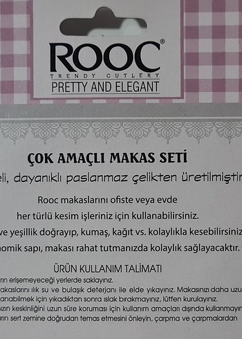 ROOC 3 lü çok amaçlı makas seti. KREM Renginde. Sıfır. - Görsel 5