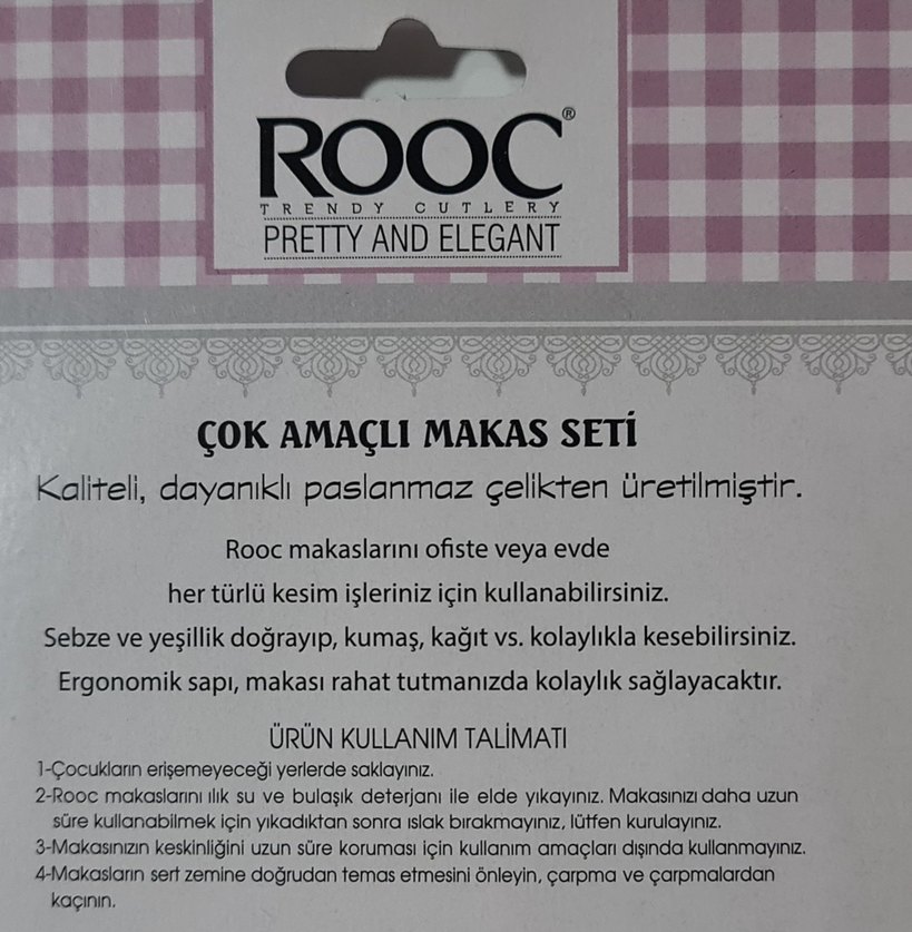 ROOC 3 lü çok amaçlı makas seti. KREM Renginde. Sıfır. - Görsel 5