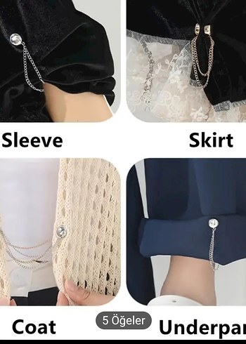 2 adet çok yönlü manyetik giysi klipsi SİYAH. - Görsel 13