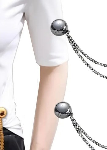 2 adet çok yönlü manyetik giysi klipsi SİYAH. - Görsel 4