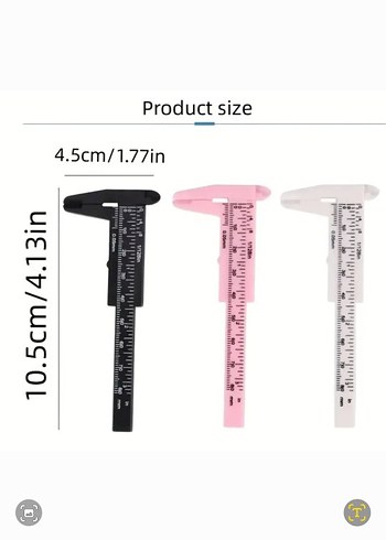 Taşınabilir çift ölçekli mini kumpas. BEYAZ - Görsel 6