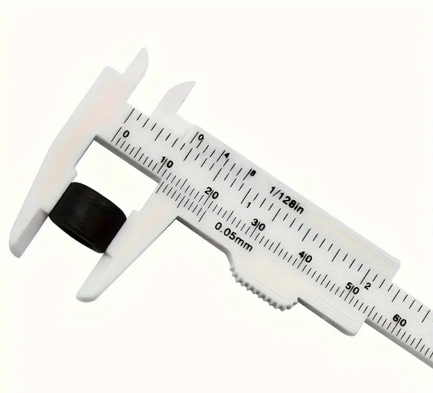 Taşınabilir çift ölçekli mini kumpas. BEYAZ - Görsel 3