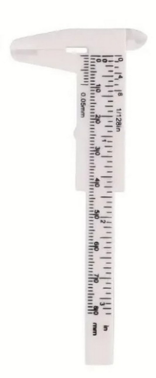 Taşınabilir çift ölçekli mini kumpas. BEYAZ - Görsel 4