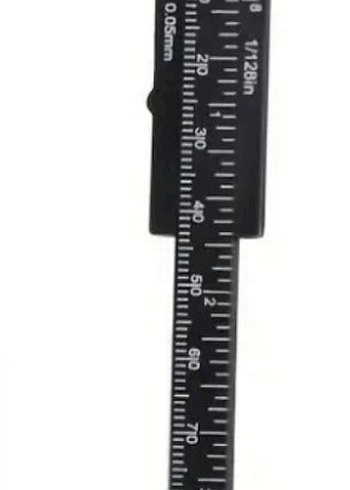 Taşınabilir çift ölçekli mini kumpas. SİYAH - Görsel 5