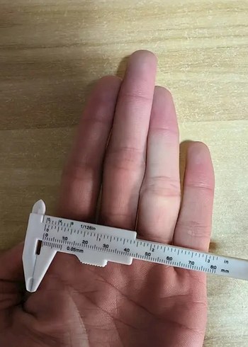 Taşınabilir çift ölçekli mini kumpas. SİYAH - Görsel 9