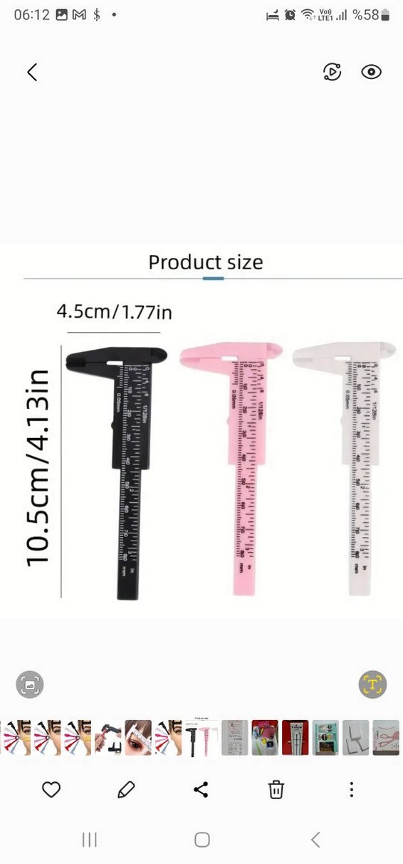 Taşınabilir çift ölçekli mini kumpas. SİYAH - Görsel 4