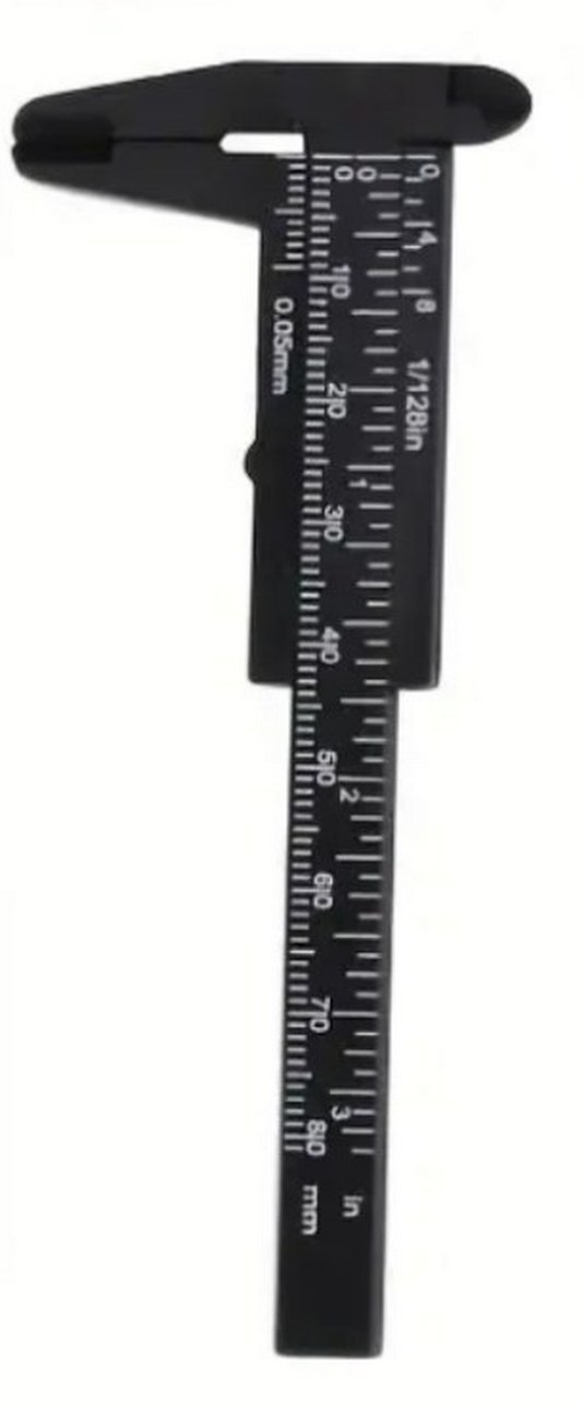 Taşınabilir çift ölçekli mini kumpas. SİYAH - Görsel 5