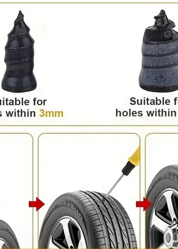 Beden 10 adet acil lastik tamir vidası. Sıfır poşetli