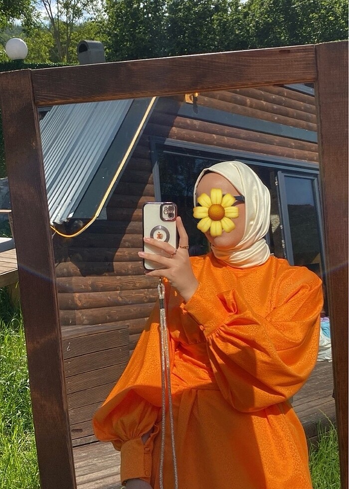 Beli Drapeli Kendinden Desenli Balon Kol Abiye Elbise - Görsel 2