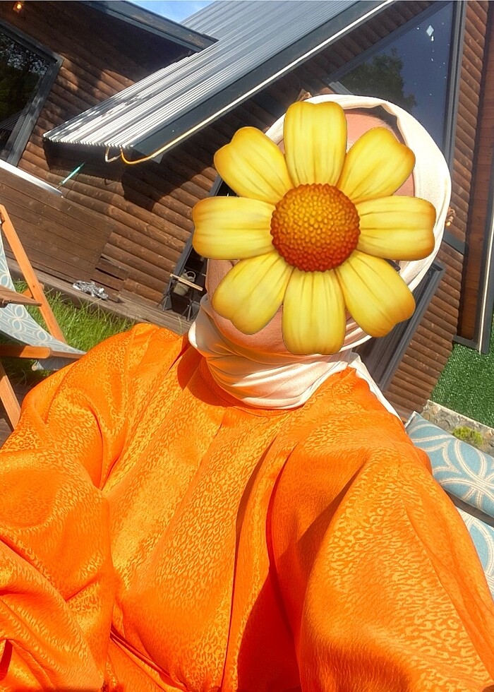 Beli Drapeli Kendinden Desenli Balon Kol Abiye Elbise - Görsel 3