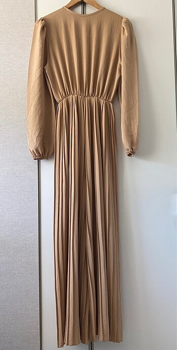 Pileli Kolları Lastikli Yazlık Krep Kumaş Tulum - Görsel 3