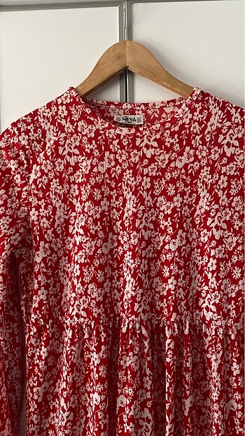 Yazlık Kolları Lastikli Fırfırlı Elbise - Görsel 5