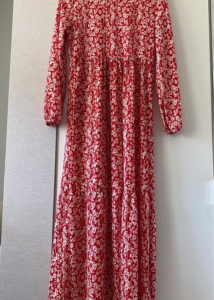 Yazlık Kolları Lastikli Fırfırlı Elbise - Görsel 3