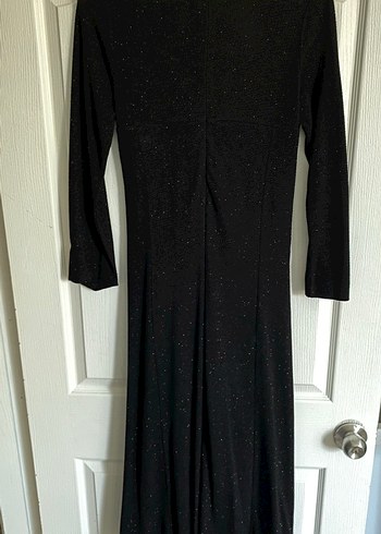 Siyah Uzun Kollu Uzun Abiye - Görsel 6