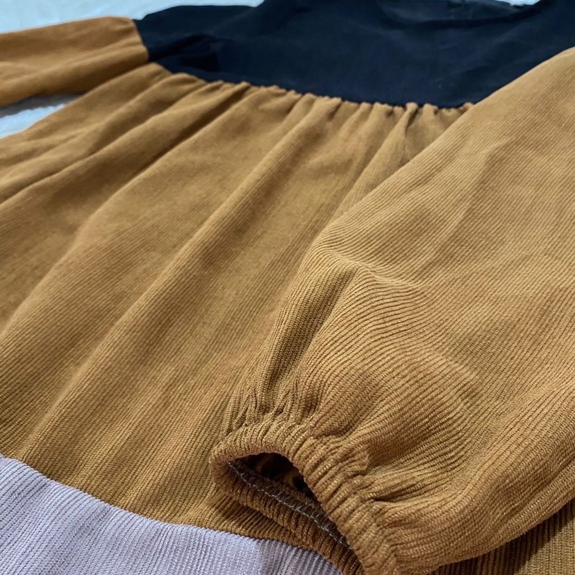 Bohem Üç Renkli Uzun Kollu Kadın Tunik - Görsel 2