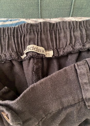 Düğmeli Siyah Keten addax pantolon - Görsel 2