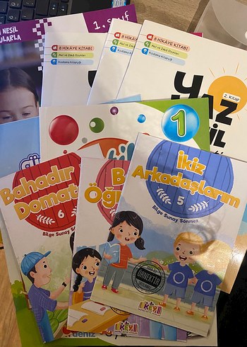 9 adet 1. sınıf destek kitapları