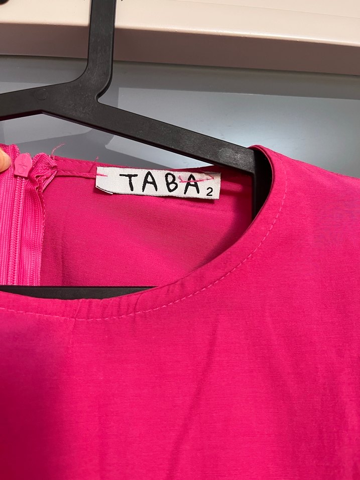 Pembe balon kol hem günlük hem özel gün elbisesi - Görsel 4