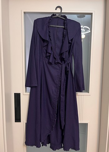 Lacivert Uzun Simli Abaya - Görsel 2