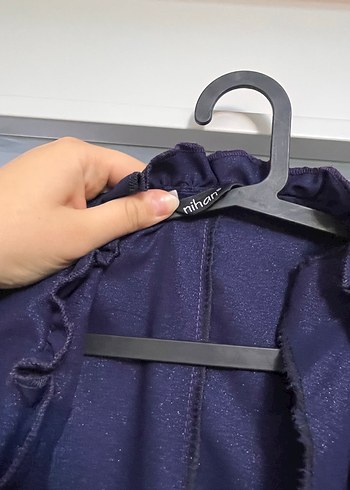 Lacivert Uzun Simli Abaya - Görsel 3