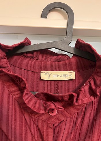 Bordo Piliseli Uzun Bohem Elbise - Görsel 3