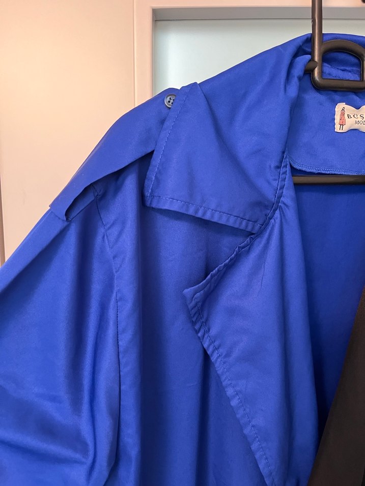 Kadın Uzun Kollu Salaş Trençkot - Görsel 4