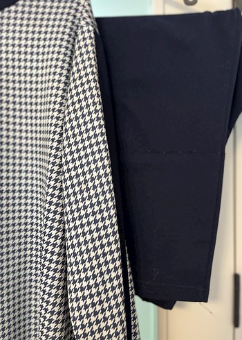 Kadın Gri Ekose Uzun Kollu ikili takım - Görsel 4