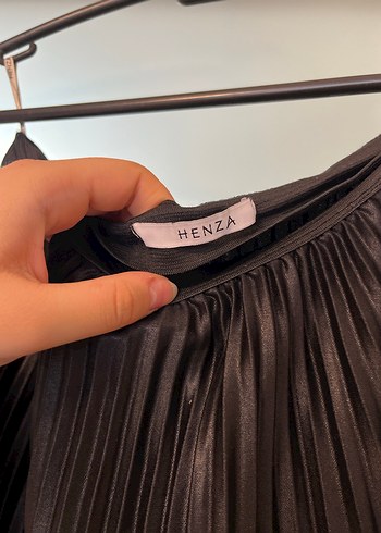 Kadın Siyah Piliseli Uzun Etek - Görsel 2