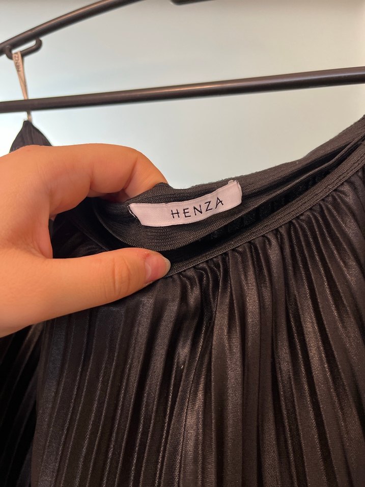 Kadın Siyah Piliseli Uzun Etek - Görsel 2