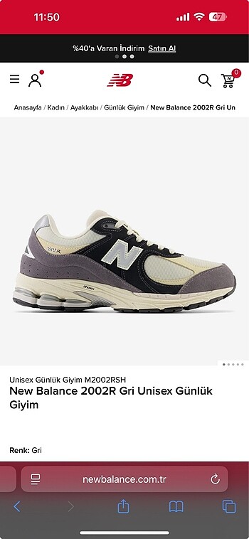 New balance 2002r gri