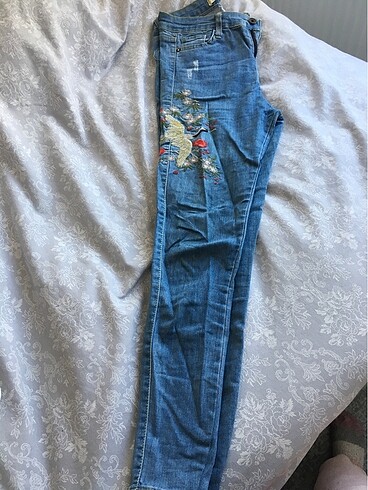 42 Beden mavi Renk Jean Kot pantolon