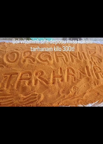 Bol vitaminli tarhana tozu, parlak altın renkli