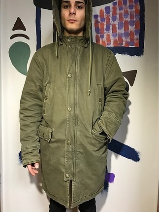 m Beden Lee marka yeşil parka