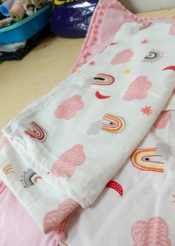 Pembe Nakışlı Çocuk Battaniyesi - Görsel 6