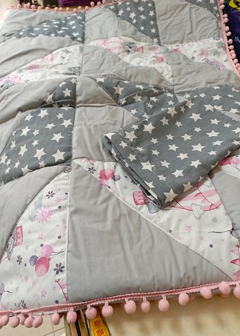 Gri Nakışlı Çocuk Uyku Örtüsü - Görsel 5