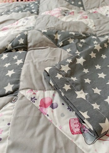 Gri Nakışlı Çocuk Uyku Örtüsü - Görsel 6
