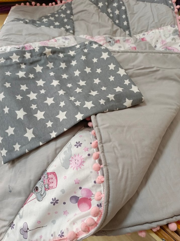 Gri Nakışlı Çocuk Uyku Örtüsü - Görsel 3