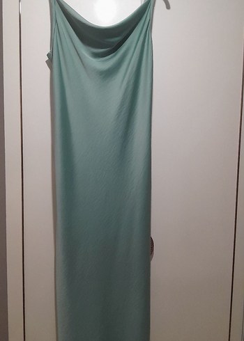 Diğer Kadın Kaki Askılı Midi Elbise