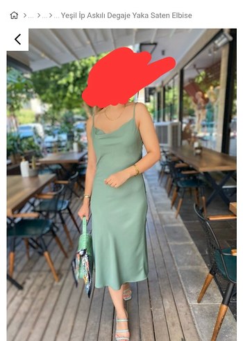 Kadın Kaki Askılı Midi Elbise