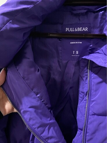 s Beden pull&bear mor şişme mont