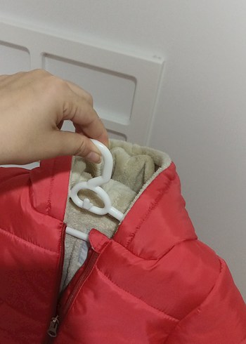 6-9 Ay Beden Kırmızı Çocuk Fermuarlı Mont