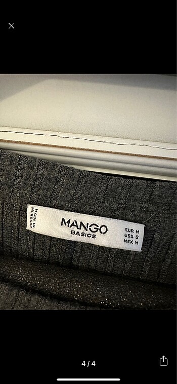 m Beden gri Renk Mango elbise