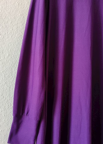 Uzun Mor Kadın Tunik Yüksek Yakalı - Görsel 3