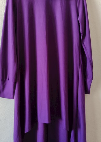 Uzun Mor Kadın Tunik Yüksek Yakalı - Görsel 5