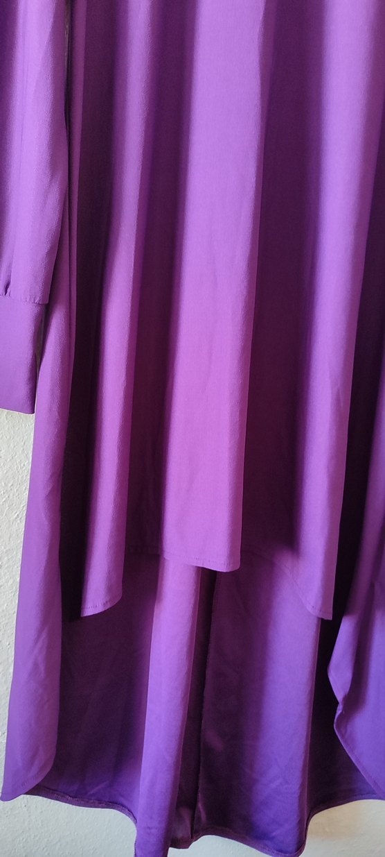 Uzun Mor Kadın Tunik Yüksek Yakalı - Görsel 4