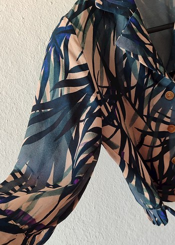 Desenli Mini Kadın Gömlek - Görsel 4